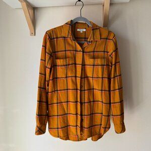 Madewell orange golden flannel